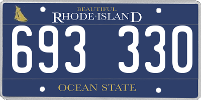 RI license plate 693330