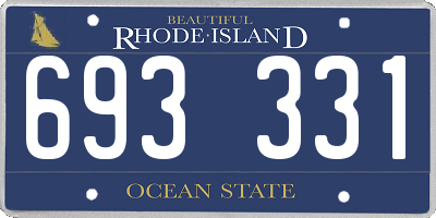 RI license plate 693331