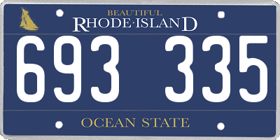 RI license plate 693335