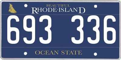RI license plate 693336