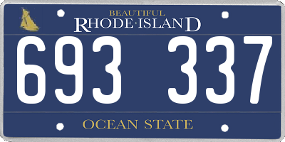 RI license plate 693337