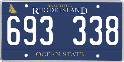 RI license plate 693338