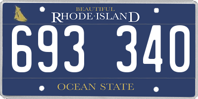 RI license plate 693340