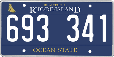 RI license plate 693341
