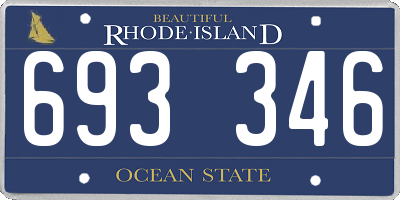 RI license plate 693346