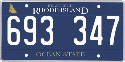 RI license plate 693347