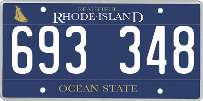 RI license plate 693348