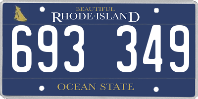 RI license plate 693349