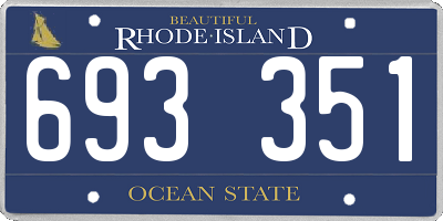 RI license plate 693351