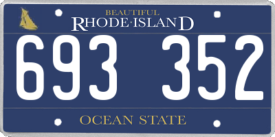 RI license plate 693352