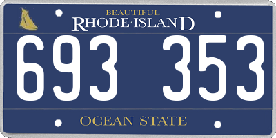 RI license plate 693353