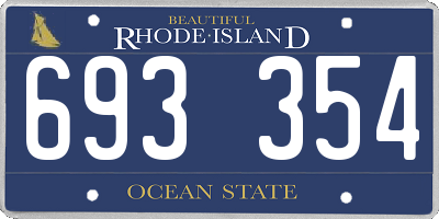 RI license plate 693354