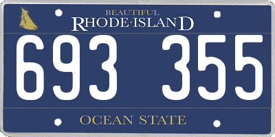 RI license plate 693355