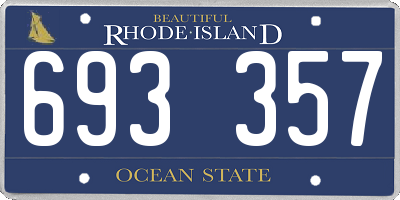 RI license plate 693357