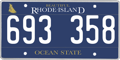 RI license plate 693358