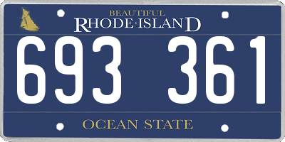 RI license plate 693361