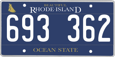 RI license plate 693362