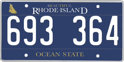 RI license plate 693364