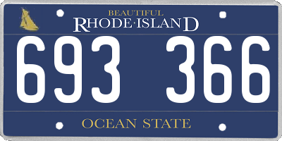 RI license plate 693366