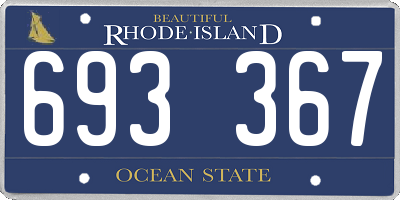 RI license plate 693367