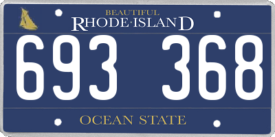 RI license plate 693368