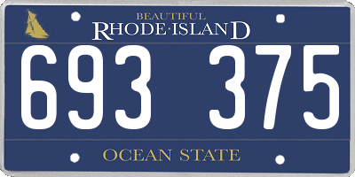 RI license plate 693375