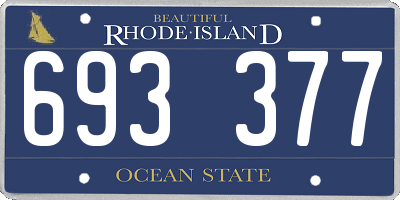 RI license plate 693377