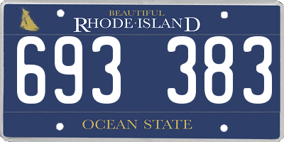 RI license plate 693383