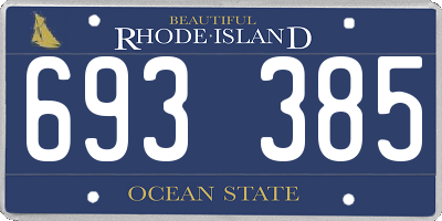 RI license plate 693385