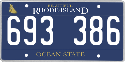 RI license plate 693386