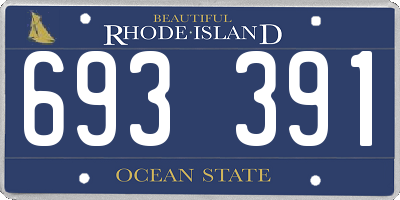 RI license plate 693391