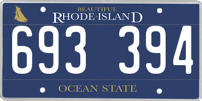 RI license plate 693394