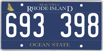 RI license plate 693398
