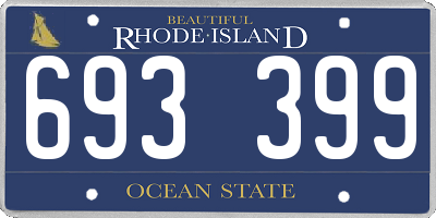 RI license plate 693399