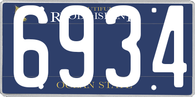 RI license plate 6934