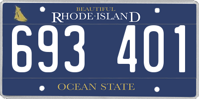RI license plate 693401