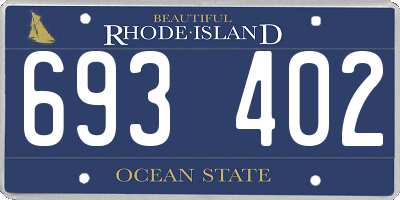 RI license plate 693402