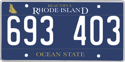 RI license plate 693403