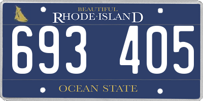 RI license plate 693405