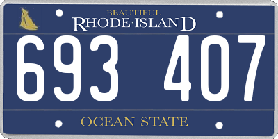 RI license plate 693407