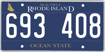 RI license plate 693408