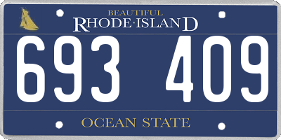 RI license plate 693409