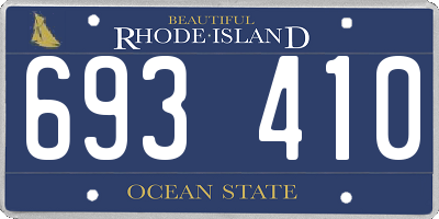 RI license plate 693410