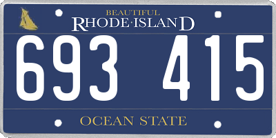 RI license plate 693415