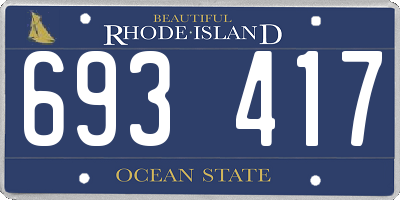 RI license plate 693417