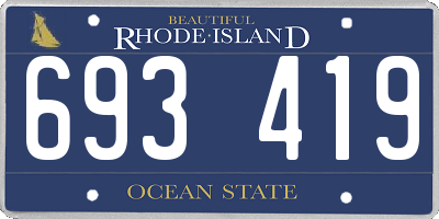 RI license plate 693419
