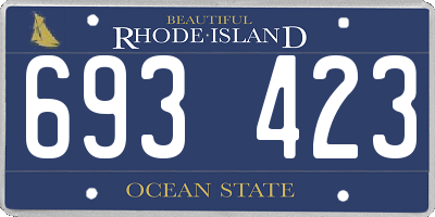 RI license plate 693423
