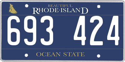 RI license plate 693424