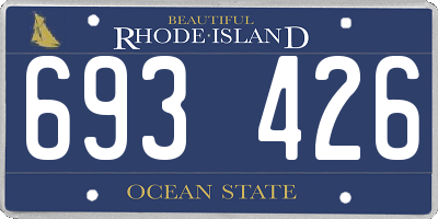 RI license plate 693426