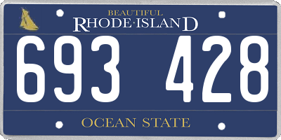 RI license plate 693428